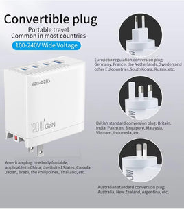 120W Ven-Dens USB C Charger 4 in 1 GAN³ Charger Plug For iPad Pro 13 2025 / iPad Pro 11 2025, Superfast Charging Plug With GaN Technology