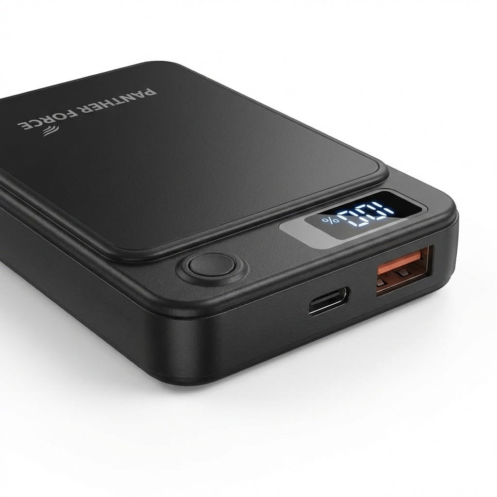15W Panther Force 10K mAh Wireless Magnetic Power Bank 22.5W PD with 2 Ports