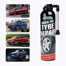 300ml Quick Fix Tyre Repair Emergency Spray: Emergency Puncture Seal & Inflate Foam Spray