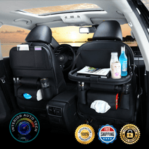 Multi-function Rear Car Seat Storage & Organiser with Table - interiorautotech