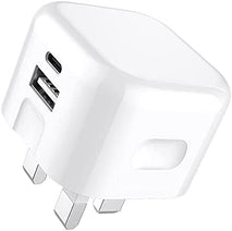 Speedy QC3.0 + Type C PD 20W Dual Fast Wall Adapter 3A, Very Fast Charging - interiorautotech