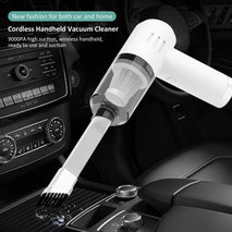 Wireless Handheld Car Vacuum Cleaner, Rechargeable Car Vacuum Cleaner Cordless with Powerful Suction, 1500mAh Battery and 9000Pa Suction - interiorautotech