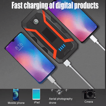 32000mAh Portable Jump Starter with Compass & Flashlight, 12V Car Battery Booster with Hard Case Included - interiorautotech