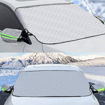 Car Windshield Cover, Multipurpose Portable Car Cover, All Seasons Windshield and Wing Mirror Protector - interiorautotech