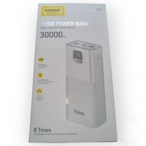 Foneng 30,000mAh Fast Charging Power Bank with 3 USB ports - 2x USB-A and 1x USB-C - interiorautotech