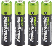 Lloytron NiMH AAA Rechargeable Batteries 550mAh, 900mAh. 1100mAh (Pack of 4) - Interior Auto Tech